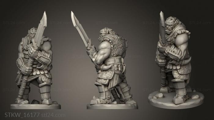 Military figurines (Orc Guard, STKW_16177) 3D models for cnc