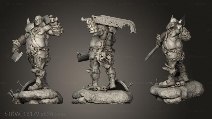 Military figurines (Orc Horde butcherver BUTCHER, STKW_16179) 3D models for cnc