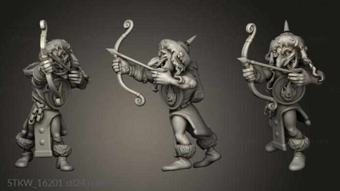 Military figurines (Arrow Goblins Arrow Gob, STKW_16201) 3D models for cnc