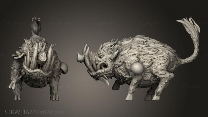 Military figurines (Feral Boars Feral Boars, STKW_16229) 3D models for cnc