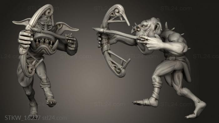 Military figurines (Silvan Goblin Archer, STKW_16237) 3D models for cnc