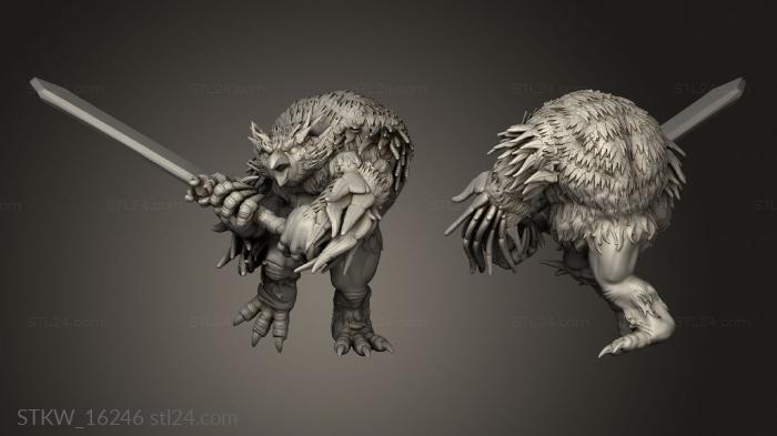 Military figurines (Owlbear Warriors owlbearwarrior, STKW_16246) 3D models for cnc