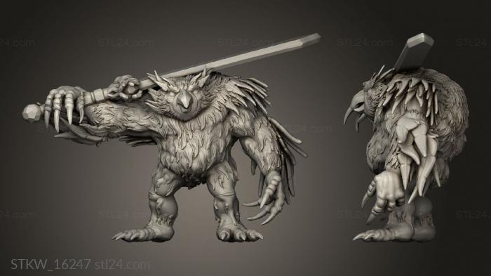 Military figurines (Owlbear Warriors owlbearwarrior, STKW_16247) 3D models for cnc