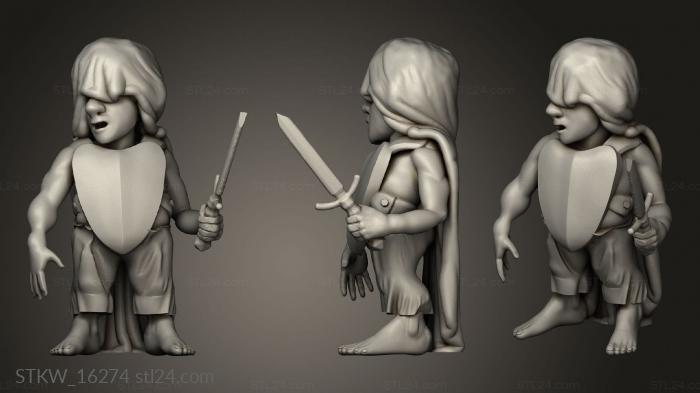 Military figurines (Halfling, STKW_16274) 3D models for cnc