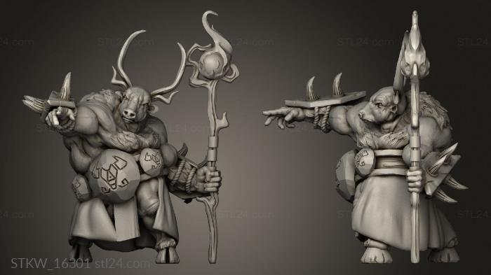 Military figurines (Minotaur Dryad, STKW_16301) 3D models for cnc