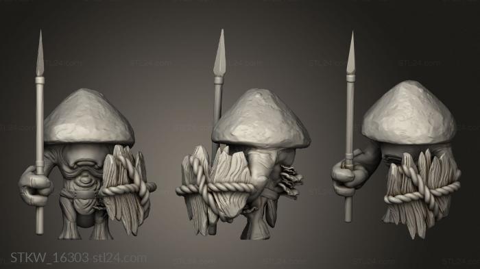 Military figurines (Mushroom, STKW_16303) 3D models for cnc