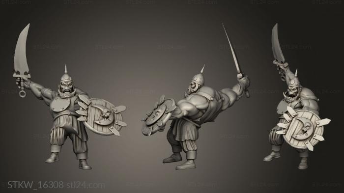 Military figurines (Orc Warrior, STKW_16308) 3D models for cnc