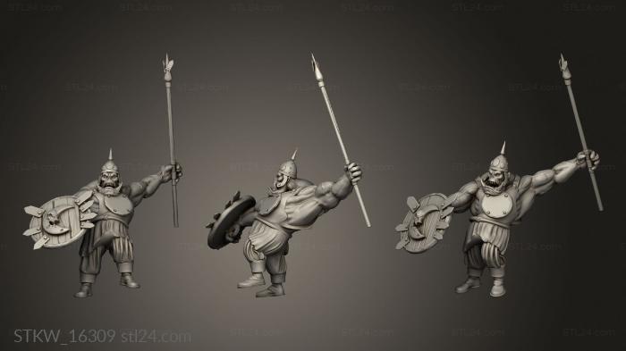 Military figurines (Orc Warrior, STKW_16309) 3D models for cnc