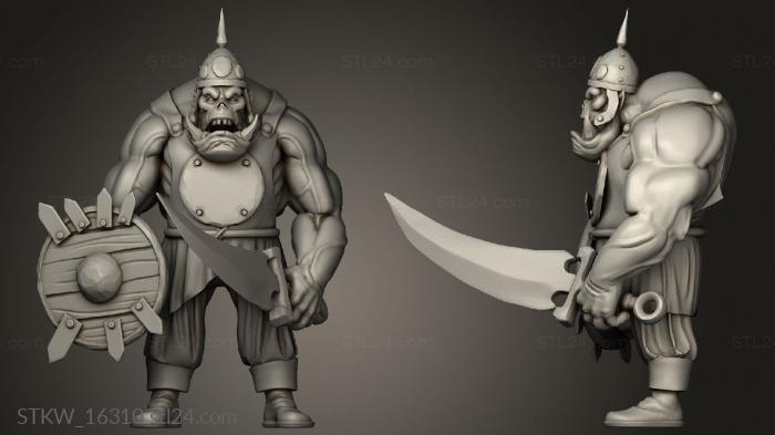 Military figurines (Orc Warrior, STKW_16310) 3D models for cnc