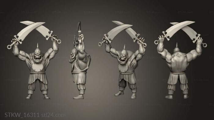 Military figurines (Orc Warrior, STKW_16311) 3D models for cnc