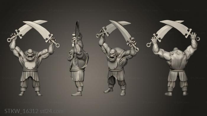 Military figurines (Orc Warrior, STKW_16312) 3D models for cnc