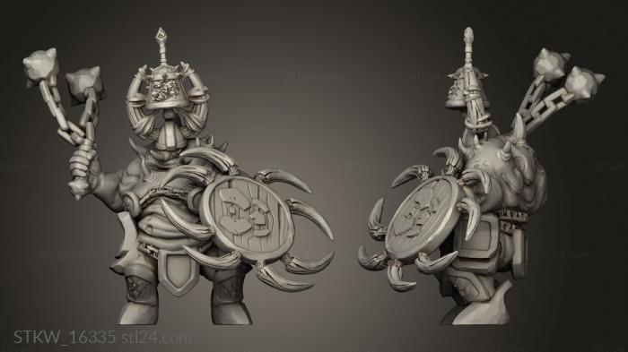 Military figurines (Rotten Warriors, STKW_16335) 3D models for cnc