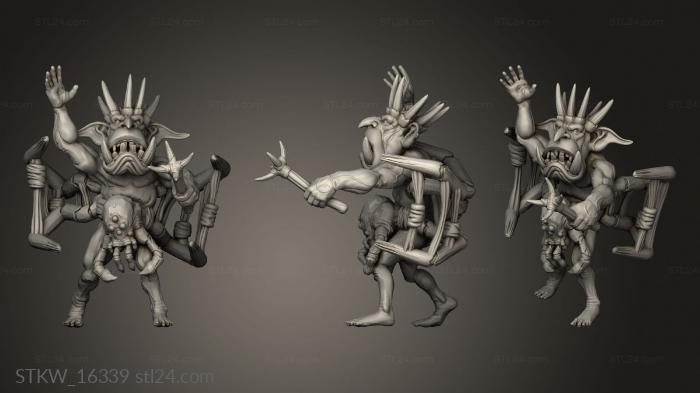 Military figurines (Goblin Shaman, STKW_16339) 3D models for cnc