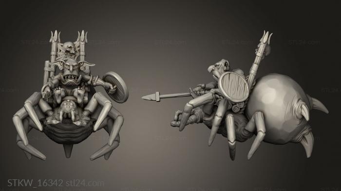 Military figurines (Spider Riders Rider, STKW_16342) 3D models for cnc