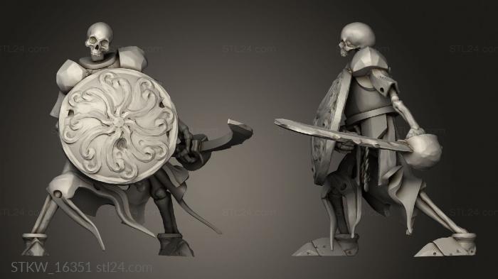 Military figurines (Skeleton, STKW_16351) 3D models for cnc