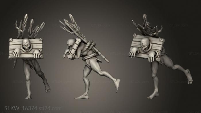 Military figurines (Zombie, STKW_16374) 3D models for cnc