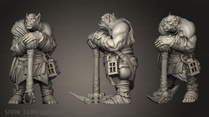 Military figurines (Orc Peon, STKW_16380) 3D models for cnc