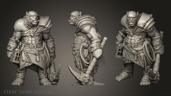 Military figurines (Orc Peon Base, STKW_16390) 3D models for cnc