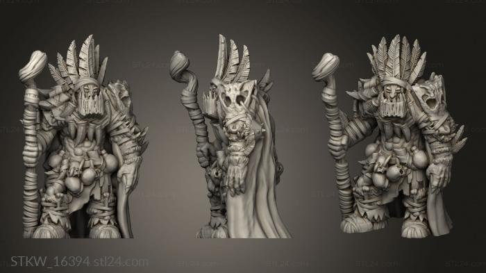 Military figurines (Orc Shaman, STKW_16394) 3D models for cnc