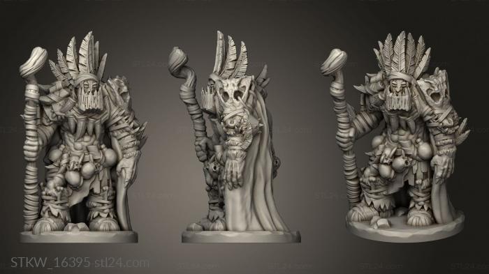 Military figurines (Orc Shaman, STKW_16395) 3D models for cnc