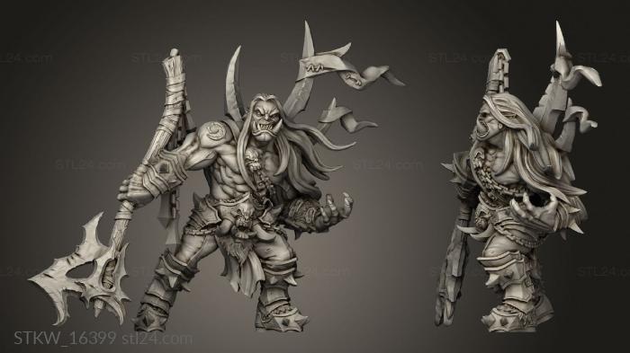 Military figurines (Orc Thorgar the Chainbreaker, STKW_16399) 3D models for cnc