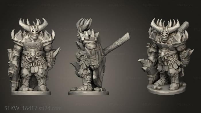 Military figurines (Orc War Chief, STKW_16417) 3D models for cnc