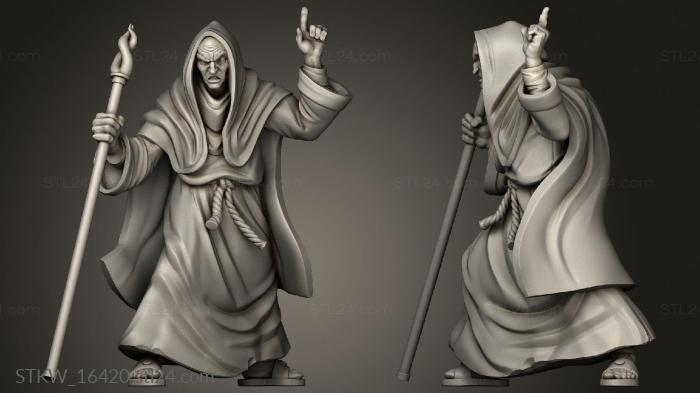 Military figurines (Orc Abbey Monks Candlemaker Monk Jorge, STKW_16420) 3D models for cnc