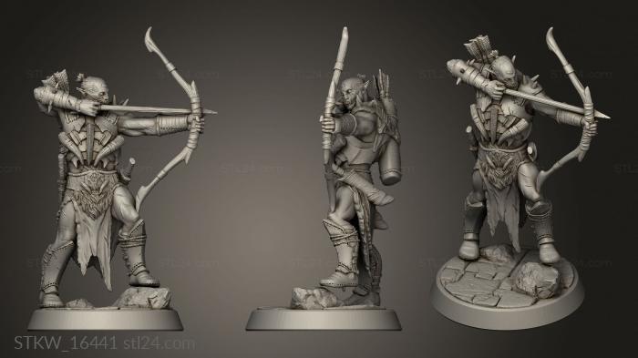 Military figurines (Orc Archer, STKW_16441) 3D models for cnc