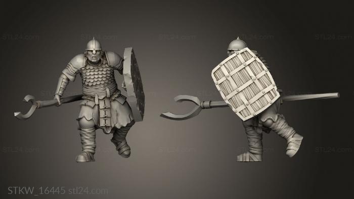 Military figurines (Orcos With spear, STKW_16445) 3D models for cnc