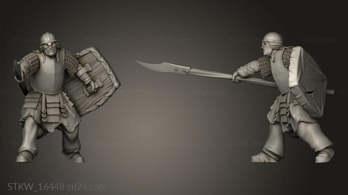 Military figurines (Orcos With spear, STKW_16448) 3D models for cnc