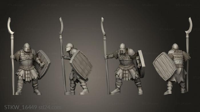 Military figurines (Orcos With spear, STKW_16449) 3D models for cnc