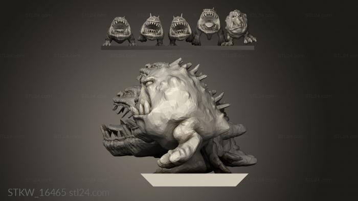 Military figurines (orc Squigs, STKW_16465) 3D models for cnc