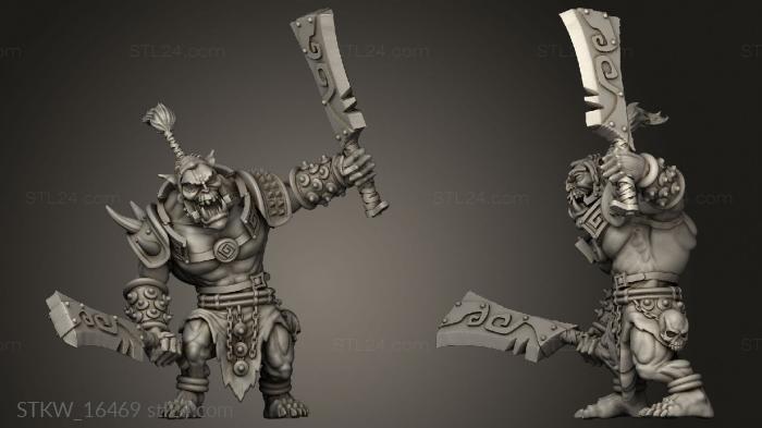 Military figurines (Orcs jackal, STKW_16469) 3D models for cnc