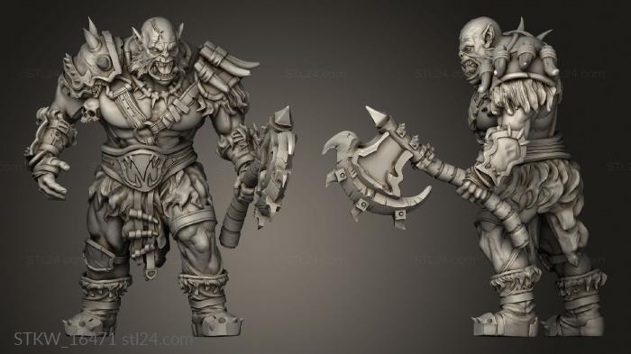 Military figurines (Orcs Brute, STKW_16471) 3D models for cnc