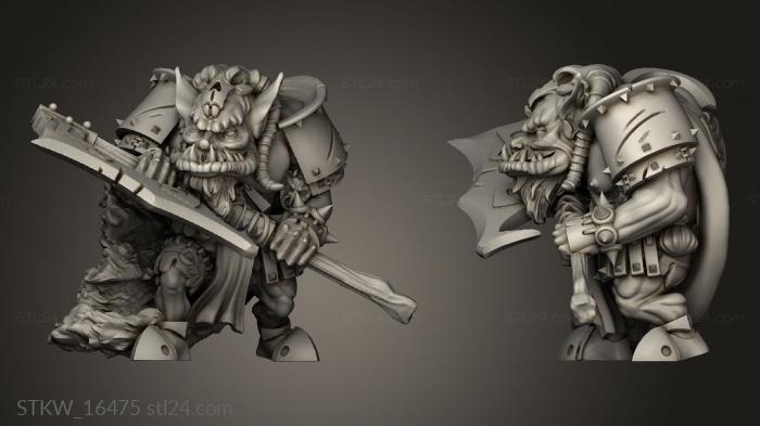 Military figurines (Orcs rakhat, STKW_16475) 3D models for cnc