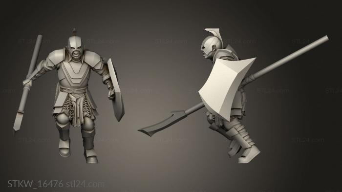 Military figurines (Orcs Spears, STKW_16476) 3D models for cnc