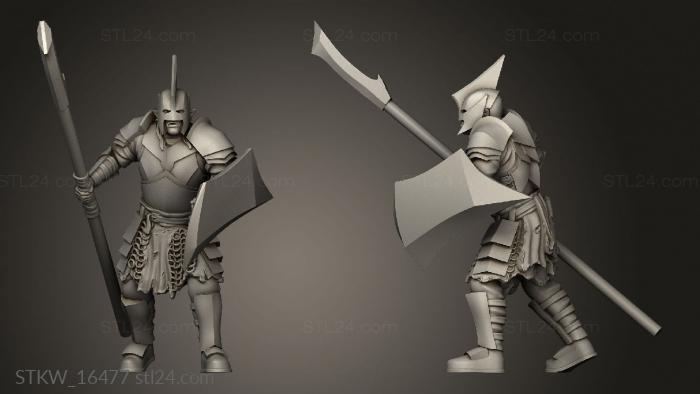 Military figurines (Orcs Spears, STKW_16477) 3D models for cnc