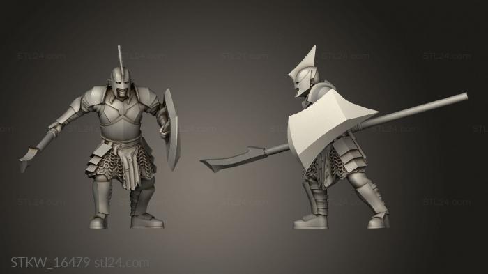 Military figurines (Orcs Spears, STKW_16479) 3D models for cnc