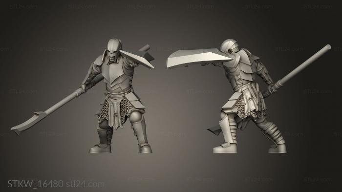 Military figurines (Orcs Spears, STKW_16480) 3D models for cnc