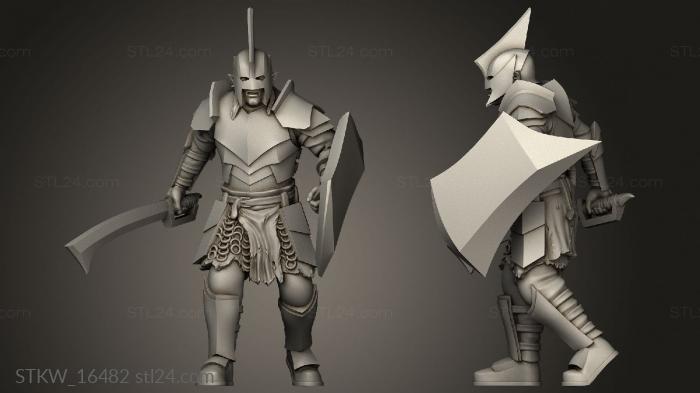 Military figurines (Orcs Swords, STKW_16482) 3D models for cnc