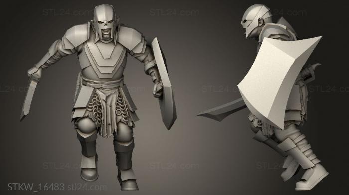 Military figurines (Orcs Swords, STKW_16483) 3D models for cnc