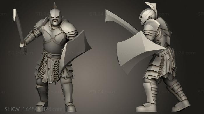 Military figurines (Orcs Swords, STKW_16484) 3D models for cnc