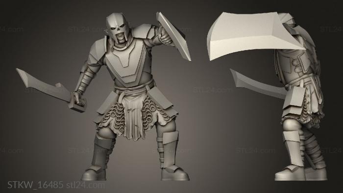 Military figurines (Orcs Swords, STKW_16485) 3D models for cnc