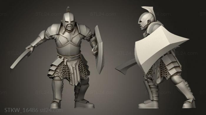 Military figurines (Orcs Swords, STKW_16486) 3D models for cnc