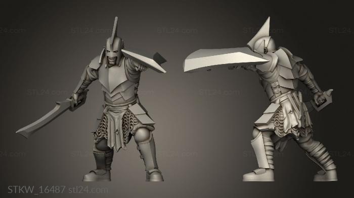 Military figurines (Orcs Swords, STKW_16487) 3D models for cnc