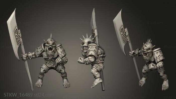 Military figurines (Orcs Tatan, STKW_16489) 3D models for cnc