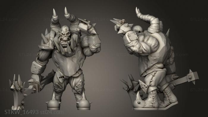 Military figurines (orc warrior, STKW_16493) 3D models for cnc