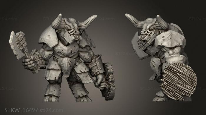 Military figurines (Minotaur Duncan Shadow, STKW_16497) 3D models for cnc