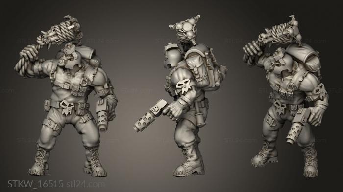 Military figurines (Ork Kommando, STKW_16515) 3D models for cnc