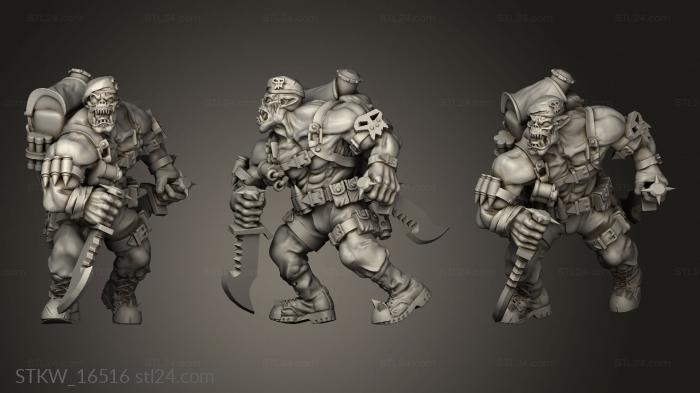 Military figurines (Ork Kommando, STKW_16516) 3D models for cnc